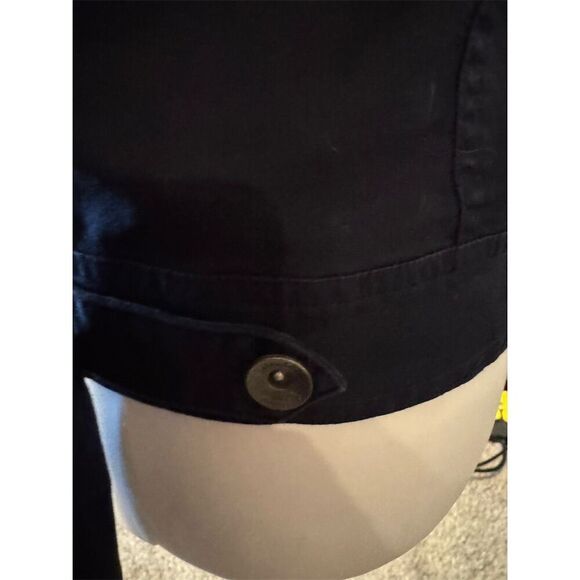 Splendid Women's Blue Denim Jacket Striped Hood. Size Small. - Picture 9 of 16